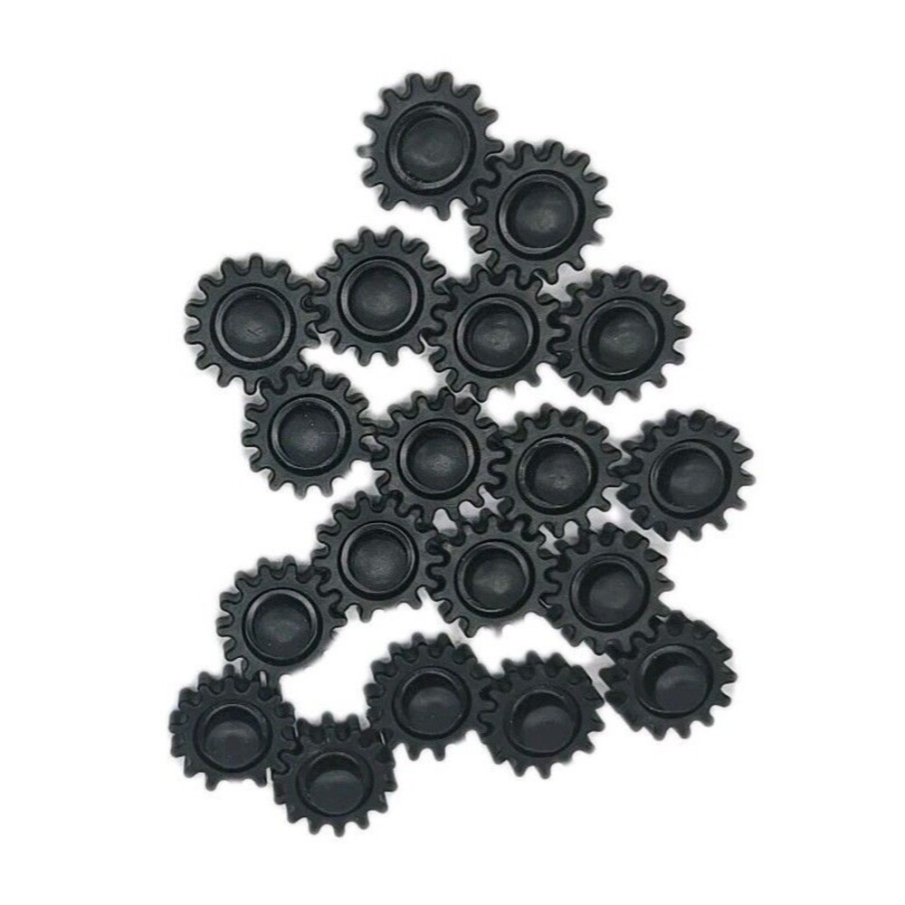 K’NEX Lot 19 Knex Small 1" Black Snap‑On Gears Replacement Parts Pieces #99119
